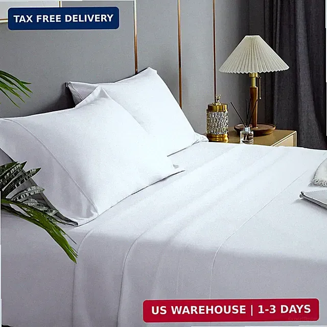 Full Size Sheet Set, Full Size Bed Sheets 4 Pieces, Breathable and Soft Hotel St