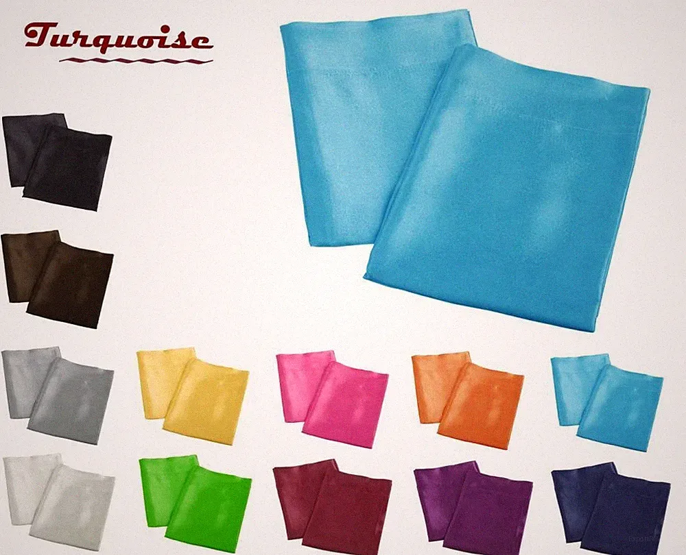 High Quality 2 Pieces of Colorful Shiny Satin Pillowcases, Multi Size/Color