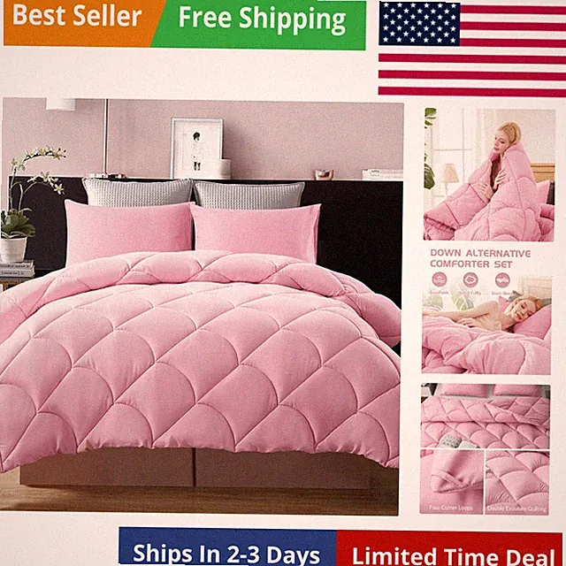 Lightweight Queen Comforter Set with 2 Pillow Sham - 3 Pieces Set - Quilted D...